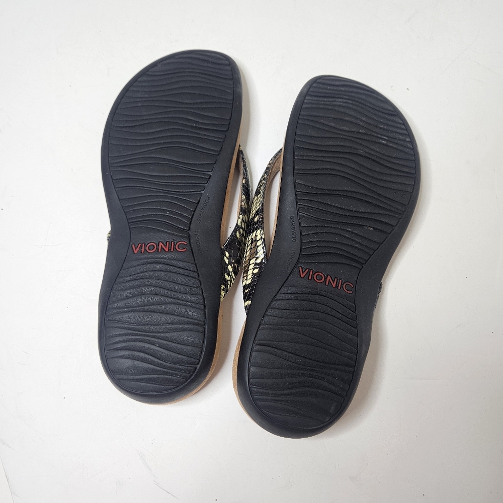 Vionic Rest Dillon Python Thong Orthotic Sandals … - image 6